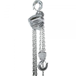 OZ Lifting Products Stainless Steel Manual Chain Hoist 2-Ton Capacity 20ft Lift Height OZSS020-20CH