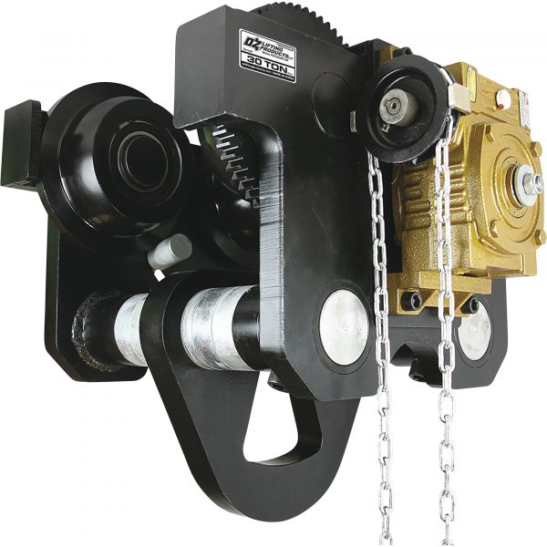 Lifting Products Geared Beam Trolley 30-Ton Capacity 5.83-12.99in Flange Width OZ30GBT