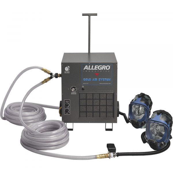 Allegro Two Worker Cold Air Full Mask System One Cold Air Blower Two 100Ft Breathing Air Hoses Model 9200-02CA