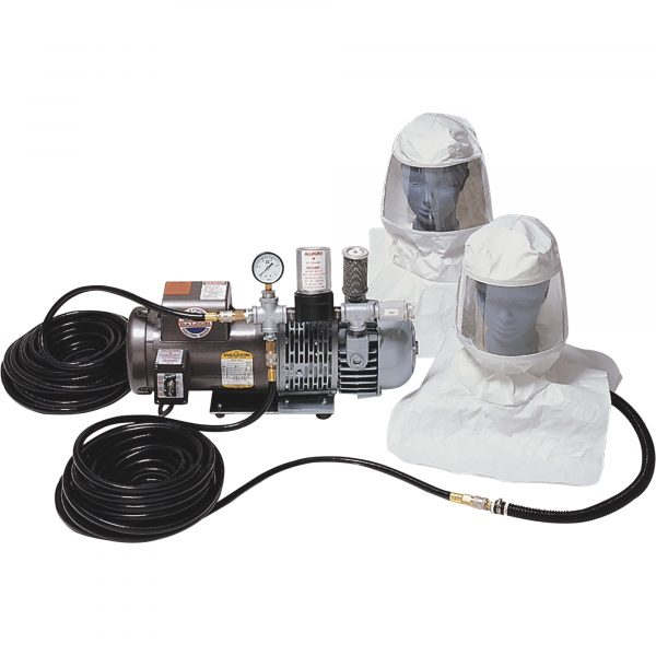 Allegro Two Worker Tyvek Hood Respiration System One Pump Two 50in. Breathing Air Hoses Model 9220-02