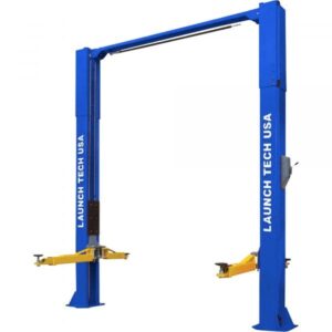 LaunchTech 2-Post ALI Certified Symmetric/Asymmetric Electric/Hydraulic Vehicle Lift 10000-Lb. Capacity Blue Model TLT210-XT-B
