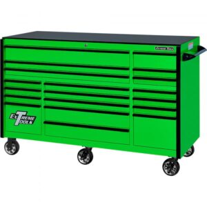 Extreme Tools 19-Drawer Roller Cabinet 72in x 25in D Green/Black Model RX722519RCGNBK-X