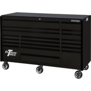 Extreme Tools 19-Drawer Roller Cabinet 72in x 25in D Black Model RX722519RCMBBK-X
