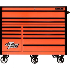 Extreme Tools 12-Drawer Roller Cabinet 55in x 25in D Orange/Black Model RX552512RCORBK-X