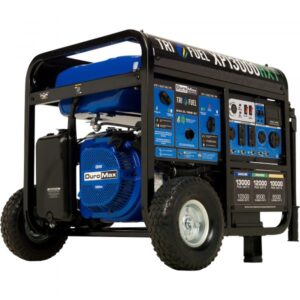 DuroMax Portable Tri-Fuel Generator with CO Alert 13000 Surge Watts 10500 Rated Watts Electric Start Model XP13000HXT