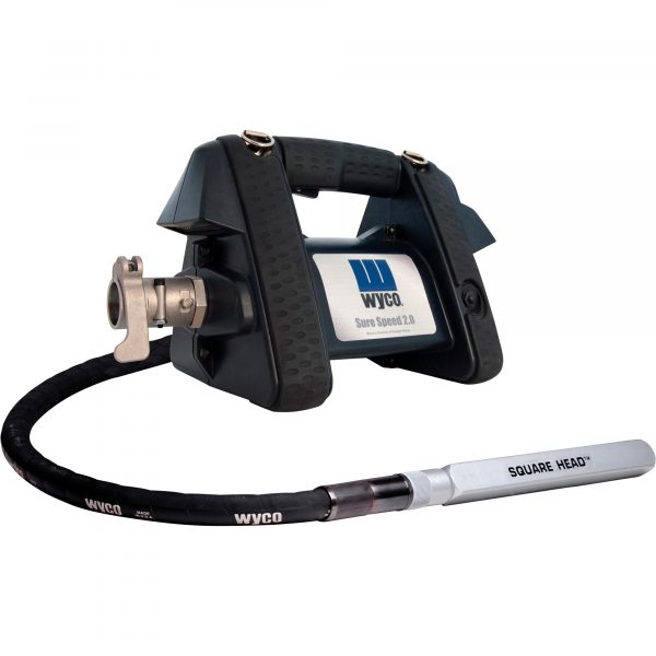 Wyco Concrete Sure Speed 2.0 with Quick Connection Vibrator 7ft. Shaft 1 3/8in Square Head 10500 VPM Model WSS2G1Q-138-7