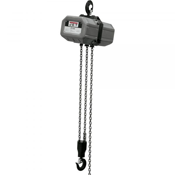 JET Electric Chain Hoist 2 Ton Capacity 20ft Lift 3 Phase Model 2SS-3C-20