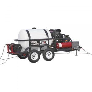 NorthStar Hot Water Commercial Pressure Washer Trailer with 2 Wands 4000 PSI 7.0 GPM Kohler Engine 525-Gal. Water Tank