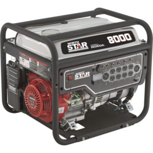 NorthStar Portable Generator with Honda GX390 Engine 8000 Surge Watts 6600 Rated Watts CARB Compliant
