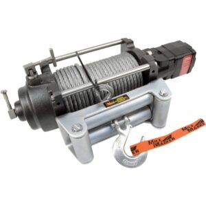 Mile Marker H-Series Hydraulic 12 Volt DC Powered Electric Truck Winch 12000-Lb. Capacity Galvanized Aircraft Cable Model H12000