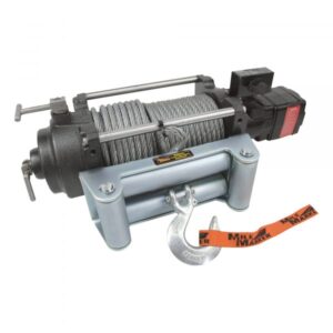Mile Marker HI-Series Hydraulic 12 Volt DC Powered Electric Truck Winch 12000-lb. Capacity Galvanized Aircraft Cable Model HI12000
