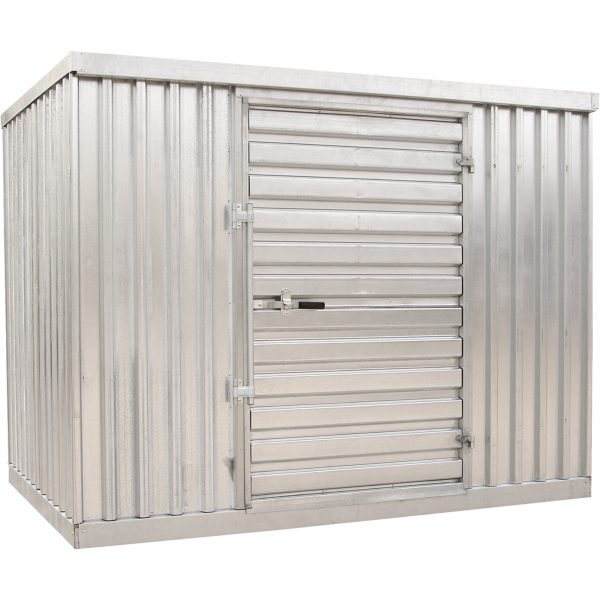 Vestil Galvanized Storage Building 110in L x 78in x 78in H Model STOR-96-G-W-1RH