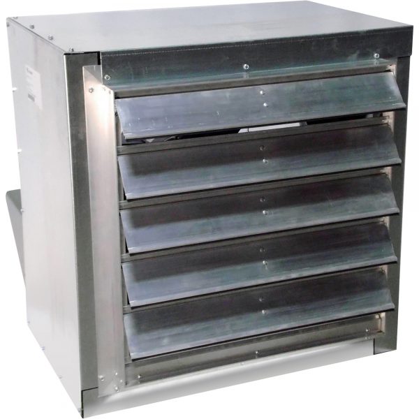 Canarm Direct Drive Wall Exhaust Fan with Cabinet Backguard and Shutter 24in 7660 CFM Model ADD24CBS30150BM