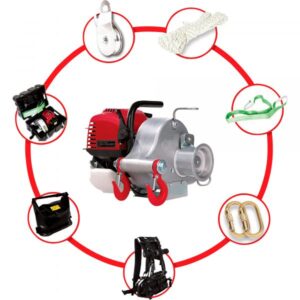 Portable Winch Gas-Powered Capstan Winch Kit 1550-Lb. Pulling Capacity 1.34 HP Honda GX-35 Engine Model PCW3000-HK