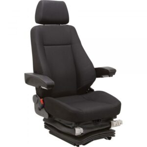 K & M Air Suspension Tractor Seat for Excavators Black Model 8035