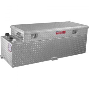 RDS Aluminum Transfer Fuel Tank Toolbox Combo 60 Gallon Rectangular Diamond Plate Model 71925