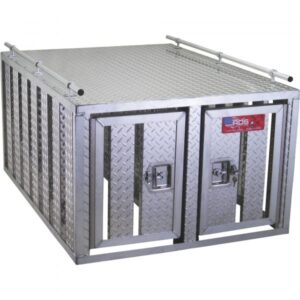 RDS Southern-Style 2-Door Diamond Plate Dog Box without Floor Model 70979