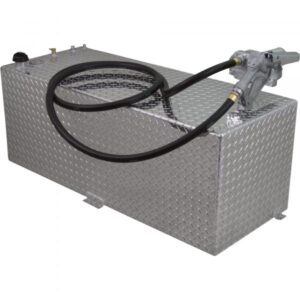 RDS Aluminum Transfer Fuel Tank with GPI 12V Fuel Transfer Pump 80-Gallon Rectangular Diamond Plate 15 GPM Model 73962