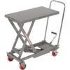 Vestil Hydraulic Elevating Aluminum Single Scissor Cart 220Lb. Capacity 8.5in.–29in. Service Range Model CART-200-ALUM