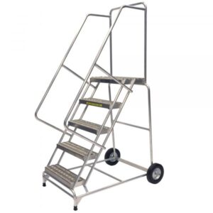 Ballymore Aluminum Rolling Ladder Overall Height 83in Steps 5 Material Type Aluminum Model ALWB530G