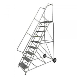 Ballymore Aluminum Rolling Ladder Overall Height 113in Steps 8 Material Type Aluminum Model ALWB8G