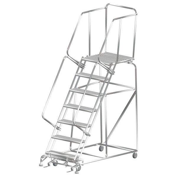 Ballymore Stainless Steel Rolling Ladder Overall Height 103in Steps 7 Material Type Stainless Steel Model SS073221P