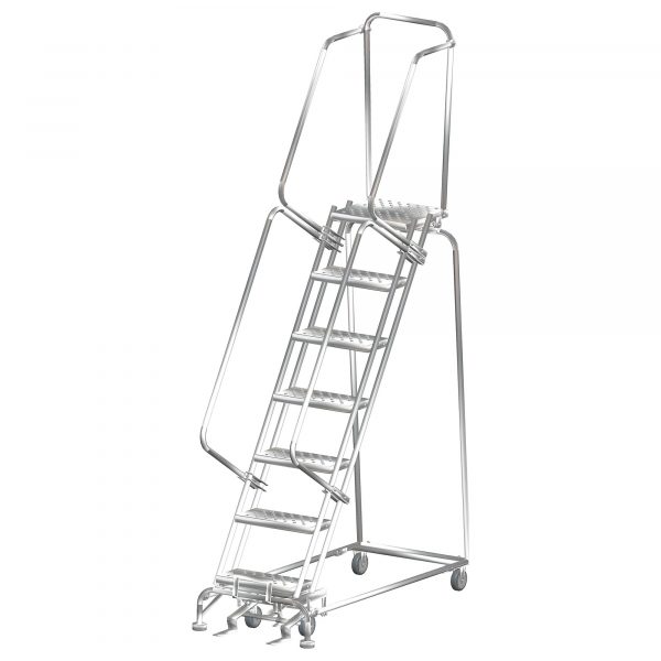Ballymore Stainless Steel Rolling Ladder Overall Height 103in Steps 7 Material Type Stainless Steel Model SS072414G