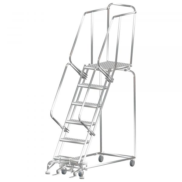 Ballymore Stainless Steel Rolling Ladder Overall Height 93in Steps 6 Material Type Stainless Steel Model SS062421P