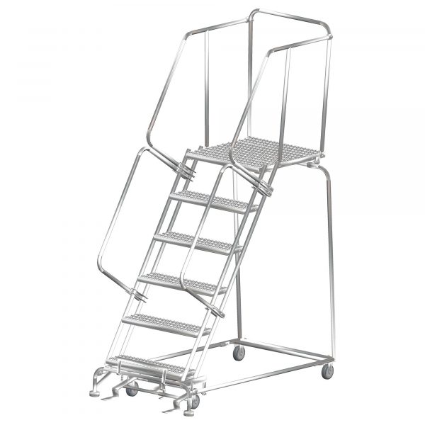 Ballymore Stainless Steel Rolling Ladder Overall Height 93in Steps 6 Material Type Stainless Steel Model SS063221P