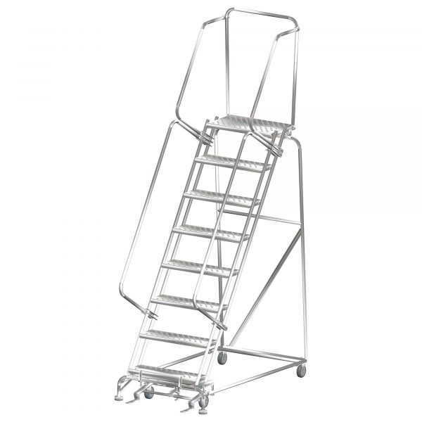 Ballymore Stainless Steel Rolling Ladder Overall Height 113in Steps 8 Material Type Stainless Steel Model SS083214G