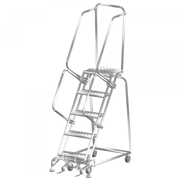 Ballymore Stainless Steel Rolling Ladder Overall Height 83in Steps 5 Material Type Stainless Steel Model SS052414G