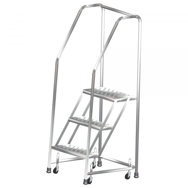 Ballymore Stainless Steel Rolling Ladder Overall Height 58.5in Steps 3 Material Type Stainless Steel Model SS320G