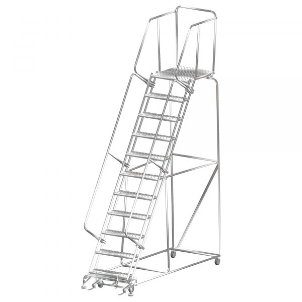 Ballymore Stainless Steel Rolling Ladder Overall Height 143in Steps 11 Material Type Stainless Steel Model SS113221P