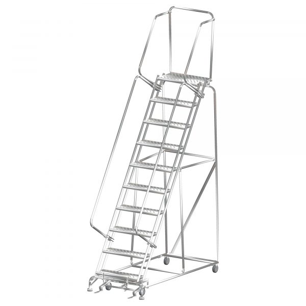Ballymore Stainless Steel Rolling Ladder Overall Height 133in Steps 10 Material Type Stainless Steel Model SS103214G