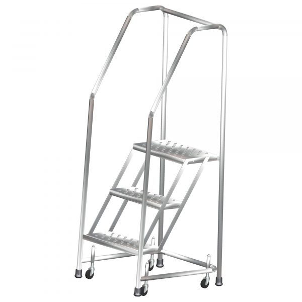 Ballymore Stainless Steel Rolling Ladder Overall Height 28.5in Steps 3 Material Type Stainless Steel Model SS3NP