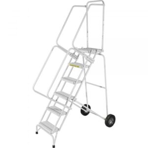 Ballymore Stainless Steel Rolling Ladder Overall Height 93in Steps 6 Material Type Stainless Steel Model SSFAWL-6G