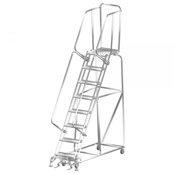 Ballymore Stainless Steel Rolling Ladder Overall Height 113in Steps 8 Material Type Stainless Steel Model SS082421G