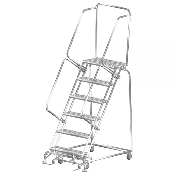 Ballymore Stainless Steel Rolling Ladder Overall Height 93in Steps 6 Material Type Stainless Steel Model SS062428P