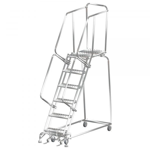 Ballymore Stainless Steel Rolling Ladder Overall Height 93in Steps 6 Material Type Stainless Steel Model SS062428G