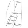 Ballymore Stainless Steel Rolling Ladder Overall Height 73in Steps 4 Material Type Stainless Steel Model SS430G