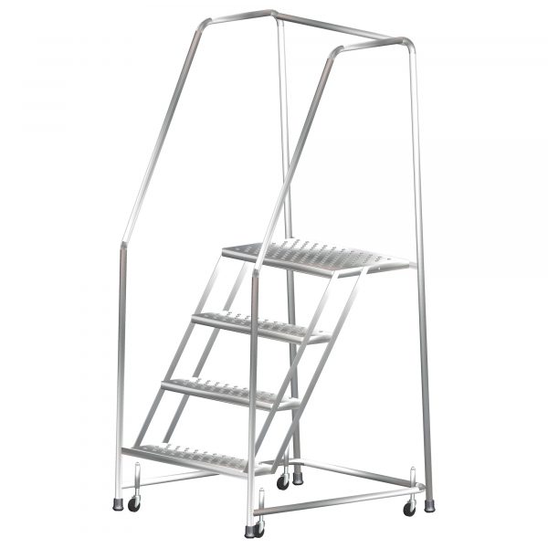 Ballymore Stainless Steel Rolling Ladder Overall Height 73in Steps 4 Material Type Stainless Steel Model SS430G