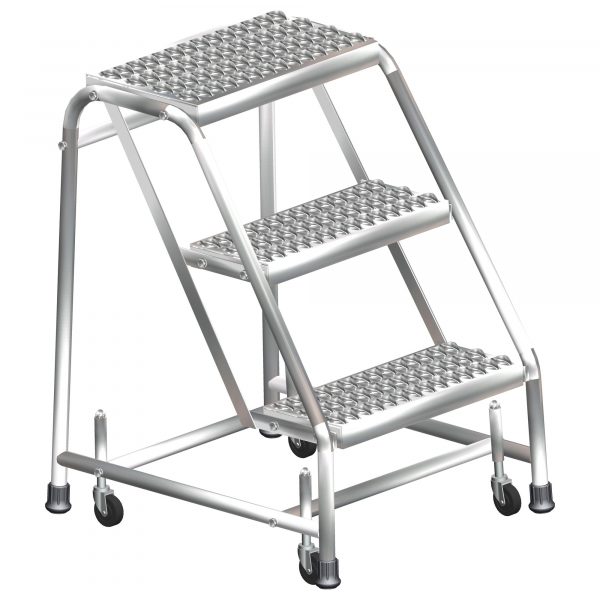 Ballymore Stainless Steel Rolling Ladder Overall Height 28.5in Steps 3 Material Type Stainless Steel Model SS3N30P