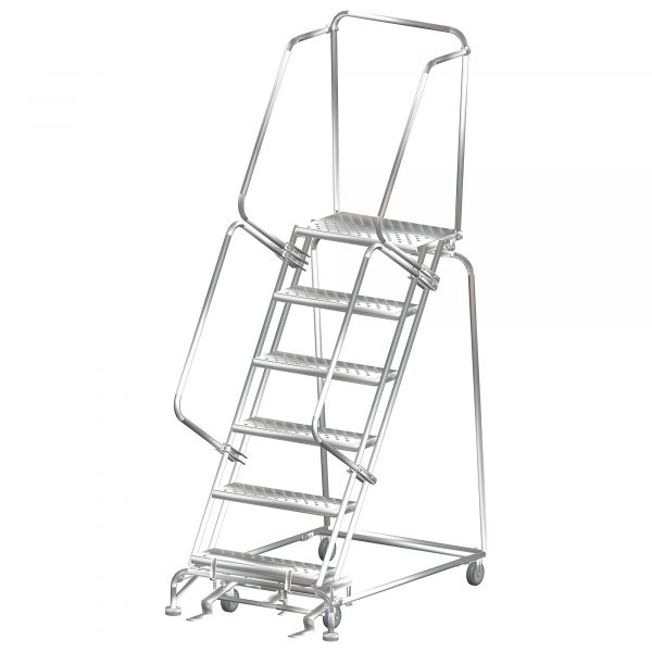 Ballymore Stainless Steel Rolling Ladder Overall Height 93in Steps 6 Material Type Stainless Steel Model SS063214G