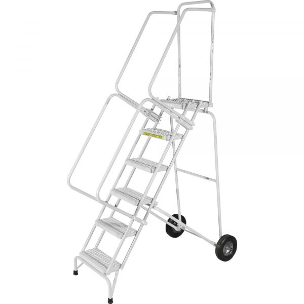 Ballymore Stainless Steel Rolling Ladder Overall Height 93in Steps 6 Material Type Stainless Steel Model SS630G