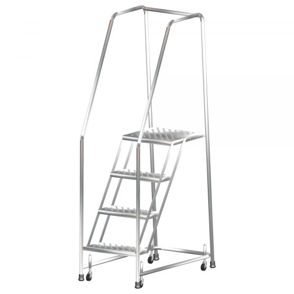 Ballymore Stainless Steel Rolling Ladder Overall Height 93in Steps 6 Material Type Stainless Steel Model SS624G