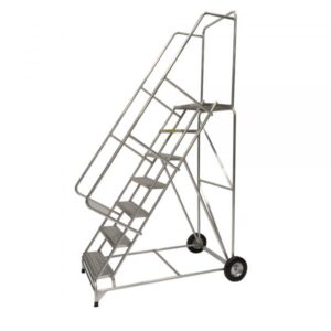 Ballymore Aluminum Rolling Ladder Overall Height 103in Steps 7 Material Type Aluminum Model ALWB7