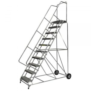 Ballymore Aluminum Rolling Ladder Overall Height 133in Steps 10 Material Type Aluminum Model ALWB1030G