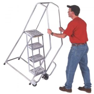 Ballymore Aluminum Rolling Ladder Overall Height 77.5in Steps 5 Material Type Aluminum Model A5SH30G