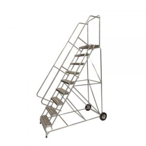 Ballymore Aluminum Rolling Ladder Overall Height 123in Steps 9 Material Type Aluminum Model ALWB930G