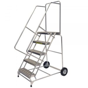Ballymore Aluminum Rolling Ladder Overall Height 83in Steps 5 Material Type Aluminum Model ALWB530